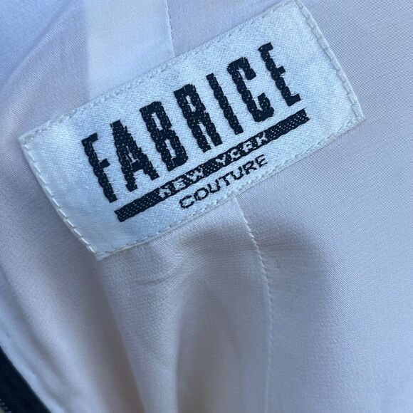 Vintage 1990 Fabrice Simon Couture Dress Beaded Silk NYC Size 10 - Picture 9 of 12